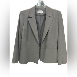 Calvin Klein Gray Blazer Professional Suit Jacket 2Pc Set